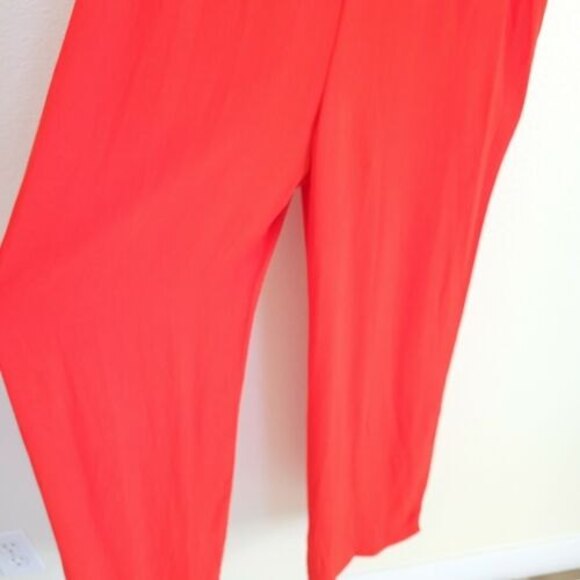 Flynn Skye Joelle Red Hot Summer Jumpsuit Womens Small Straight Leg front tie - Picture 10 of 12